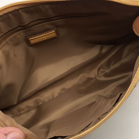 Roccobarocco Italian Coated Canvas Y2K bag with currency print - Picture 13 of 16